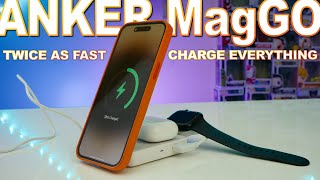 Anker MagGO Wireless Charger Review  Charge Everything 2X Faster [upl. by Noemis304]