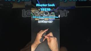 Master Lock 1921D 100 year anniversary padlock opened using a Multipick PN07 medium hook [upl. by Eladnyl]