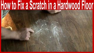 how to fix a scratch in a hardwood floor [upl. by Olimreh939]