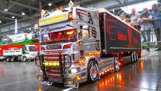 MOST IMPRESSIVE RC MODEL TRUCKS RC SCANIA MAN ACTROS GRAND HAULER SUPER SCALE [upl. by Chiquia]