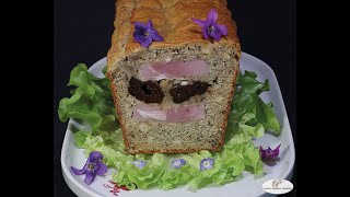 Cake au jambon persillé pruneaux marinés au vin de Cahors et noisettes [upl. by Terrej]