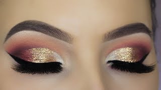 Glitter Glam Eye Makeup Tutorial [upl. by Brathwaite]