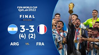 RESUMEN COMPLETO ARGENTINA 3 4  3 2 FRANCIA  FINAL CATAR 2022 [upl. by Avraham]