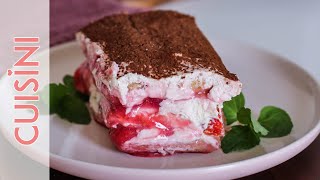 ERDBEER TIRAMISU Rezept 🍓 ohne Alkohol amp Ei einfaches schnelles Dessert mit Quark [upl. by Xena]