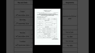 3rd sem B ComBBA Exam timetable Calicut university malayalistalks3518  examtimetable [upl. by Kcirdled234]