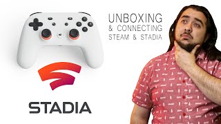 Google Stadia Controller  Unboxing amp Connecting Steam amp Stadia [upl. by Ahsenaj]