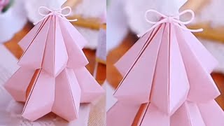 Origami Christmas Tree 🌲  DIY Christmas Tree  diy christmascraft diycraftideas star [upl. by Yrrak]