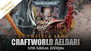 10th Edition ALDARI CRAFTWORLD ELDAR 2000pts Complete Army Warhammer 40K Showcase  Tactica [upl. by Zita]