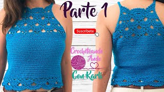 Blusa tejida a crochet  😍 Modelo quotBelaquot 😍 Parte 1  FACIL Y EN TODAS LAS TALLAS  Paso a Paso [upl. by Vite]