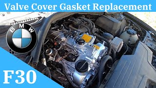 20122016 BMW F30 328i Valve Cover amp Gasket Replacement [upl. by Eirovi486]