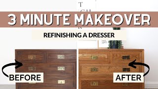 Refinishing a Dresser  How to Remove Stain and Stain Furniture Again [upl. by Cristi]