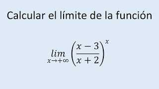 Ejercicio paso a paso de cálculo de límites de funciones Ejercicio 045 Número e [upl. by Einiar446]