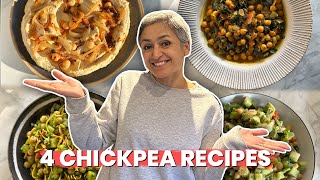 4 CHICKPEA RECIPES EVERYONE SHOULD KNOW How to use 1 tin of chickpeas to create 4 recipes [upl. by Lust55]