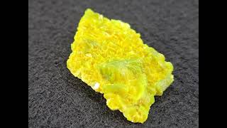 Autunite Crystal  Fluorescent Uranium Ore 3 Grams [upl. by Tenn537]