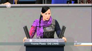 Yvonne Ploetz DIE LINKE Wir sind heute die erste Frauenfraktion in der Bundesrepublik [upl. by Akirdnas]