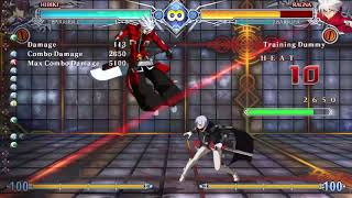 BBCF  hibiki combos [upl. by Inanak]