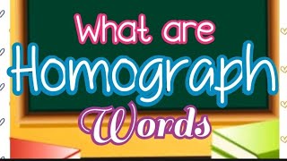 What are HOMOGRAPHS Teacher ANNE ALFARO [upl. by Marilin]