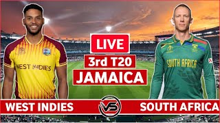 South Africa vs West Indies 3rd T20I Live Scores  SA vs WI 3rd T20I Live Scores amp Commentary [upl. by Champ]