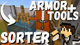 Easy ARMOR amp TOOL Sorter  Minecraft Bedrock 11719 [upl. by Ahens]