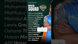 Khulna tigers BPL squad 2024 bangladesh bpl2024 imrulkayes bplcricket sakibalhasan ipl bd [upl. by Ronacin]