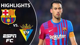 Barcelona suffer HISTORIC defeat to Cadiz  LaLiga Highlights  ESPN FC [upl. by Ariajaj]