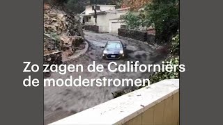 De horror van een modderstroom Californiërs filmen de ramp  RTL NIEUWS [upl. by Aleahs880]