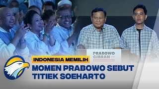 Sebut Titiek Soeharto di Pidato Prabowo Disoraki Massa [upl. by Lezah]