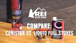 Compare Canister vs Liquid Fuel Stoves  REI [upl. by Keary]