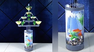 How to Make AMAZING AQUARIUM FOUNTAIN using PVC Pipes  Diy Aquarium Filter [upl. by Nivlad882]