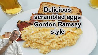 Delicious scrambled eggs Gordon Ramsay style  The Crazy Chef [upl. by Enirehtakyram]