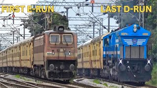 FIRST ELECTRIC amp LAST DIESEL RUNS of CHALUKYA EXP  DRTENPDYDR  END OF an ERA  Indian Railways [upl. by Aneeled]