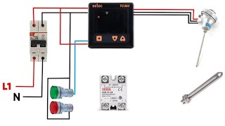 How to Selec Tc303 Temperature Controller with SSR Connection Automatic onoff circuit diagram [upl. by Renckens116]