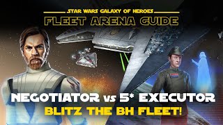 Negotiator vs 5 Executor Counter Guide  SWGOH Fleet Arena [upl. by Hazeefah290]