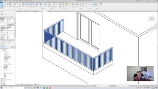 CREATING A BALCONY AND RAILING IN REVIT [upl. by Eitsyrhc]