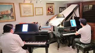 Diabelli Sonatina 2 for 4 hands op152 Allegro AquinoAlalong Piano Duo [upl. by Anirtik]