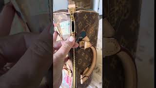 Easy way to fix a Stuck zipper on your Louis Vuitton or any zippered handbagpurse lv zipper [upl. by Yboj]