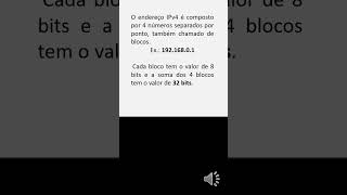 Endereçamento ipv4  Endereçamento IP  Internet Protocol  endereço IPv4 e IPv6 Informática Básica [upl. by Adliw758]