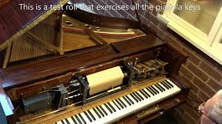 Technical view of Steck Baby Grand Pianola using demonstration roll [upl. by Jose]