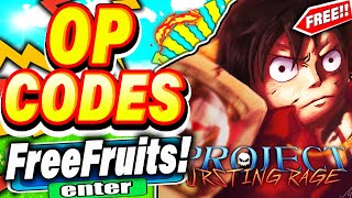 ALL NEW FREE FRUITS SECRET UPDATE CODES in PROJECT BURSTING RAGE CODES ROBLOX [upl. by Enileme]