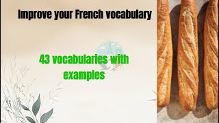 Improve your French vocabulary for beginners A1A2 3 Improve Your French 法语单词 frenchvocabulary [upl. by Farley]