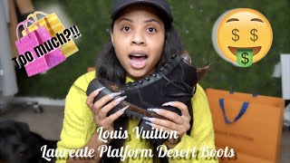 LUXURY UNBOXING  LOUIS VUITTON  LAUREATE PLATFORM DESERT BOOT  VLOG [upl. by Chadabe495]