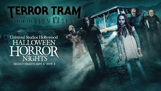 Terror Tram Enter the Blumhouse Announcement Video – Halloween Horror Nights 2024 [upl. by Earized]