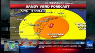 Hurricane Sandy Weather Channel Coverage Clip 6 [upl. by Ametaf414]