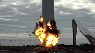 Damaged Wind Turbine  Controlled Demolition Inc [upl. by Ultun]