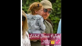 Princess Lilibet Diana with DadMomparade Montecito July 42023👑💞 [upl. by Infeld]