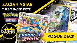 Turbo Zacian VSTAR Deck Can Smack 230 Turn 1 Crown Zenith Decklist Pokemon TCG [upl. by Rivera430]