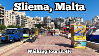 Walking tour around the most touristic city in Malta  Sliema [upl. by Sakhuja]