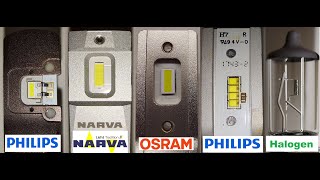 Philips Ultinon Pro9000 11972U90CWX2 сравнение с OSRAM и NARVA [upl. by Jessalin]