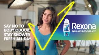 Use New Rexona Rollon Deodorant to stay Shower Fresh AllDay Long [upl. by Judas]