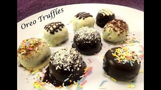 Easy Oreo Truffle Recipe Oreo Chocolate Balls Without Oven [upl. by Ielhsa]